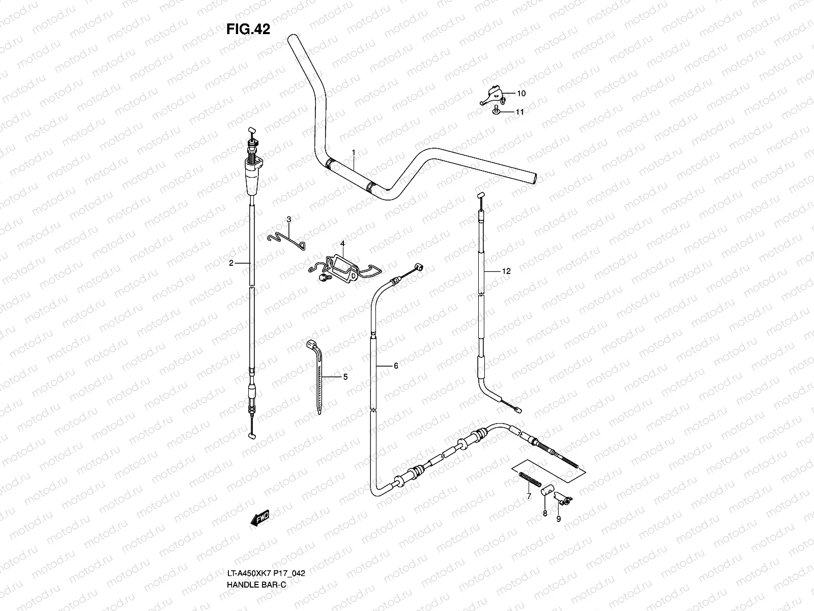 HANDLEBAR (LT-A450XK7/XK8/XZK8)
