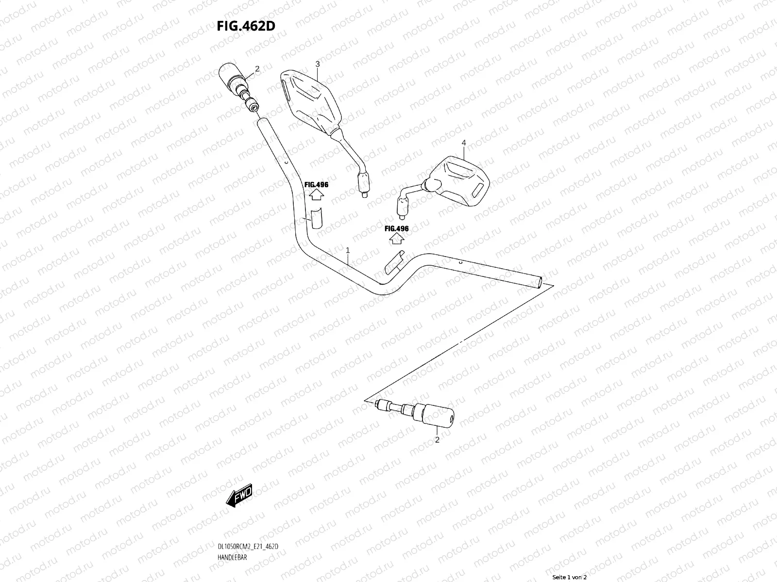 HANDLEBAR - MIRRORS (XT)