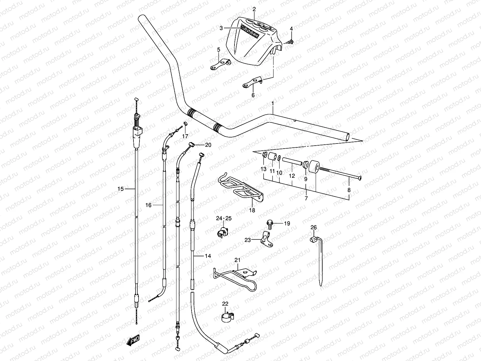 HANDLEBAR (MODEL K3/K4)