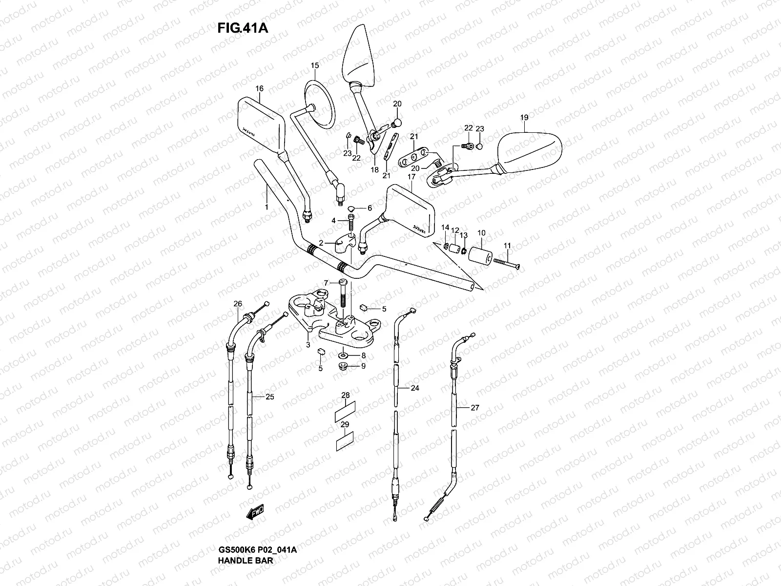 HANDLEBAR (MODEL K4/K5/K6)