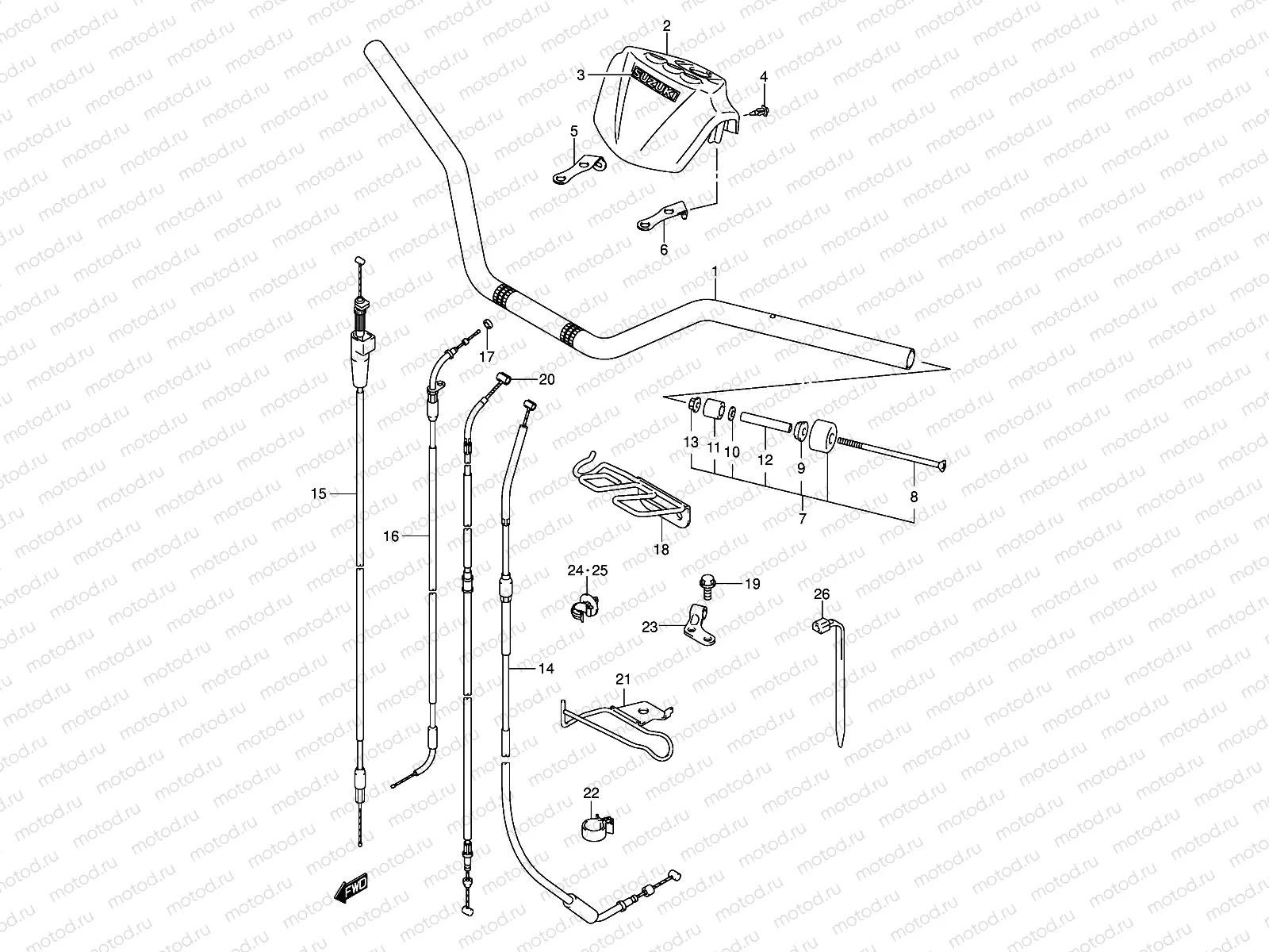 HANDLEBAR (MODEL K5/K6/K7)