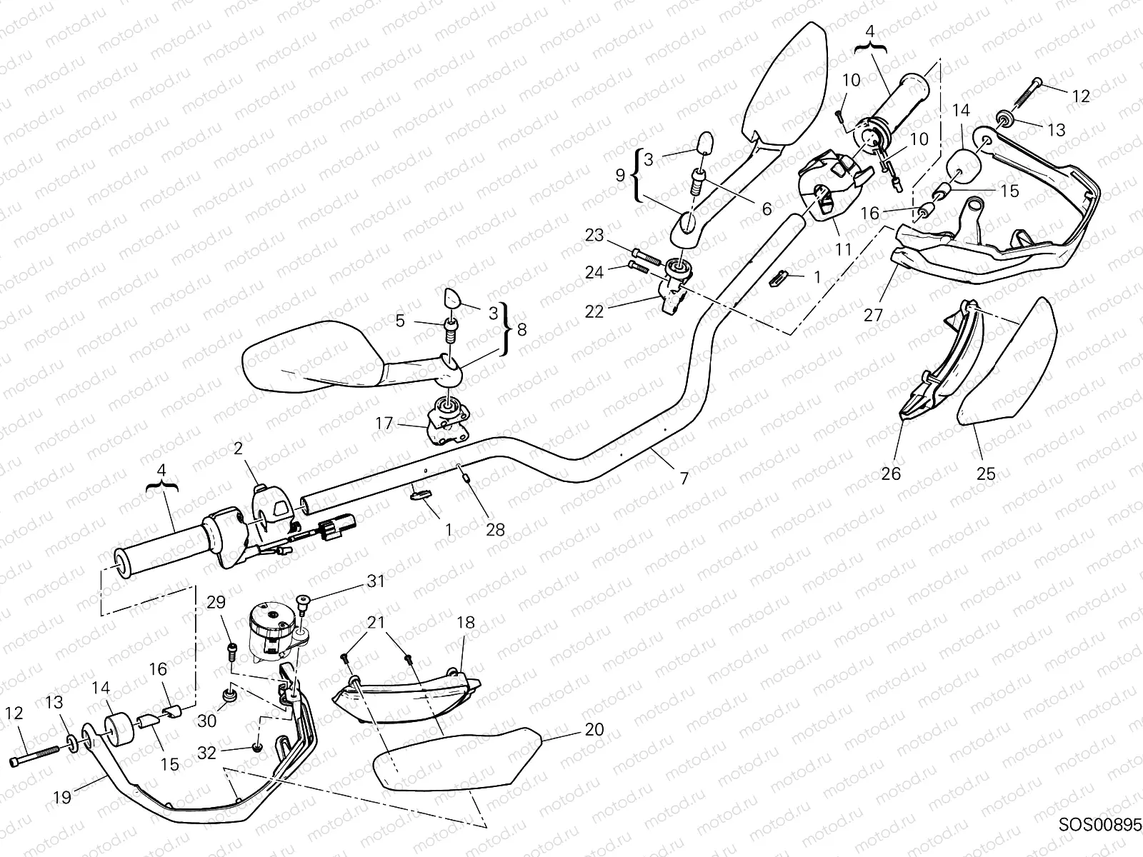 HANDLEBAR [MOD:MS1260GT]