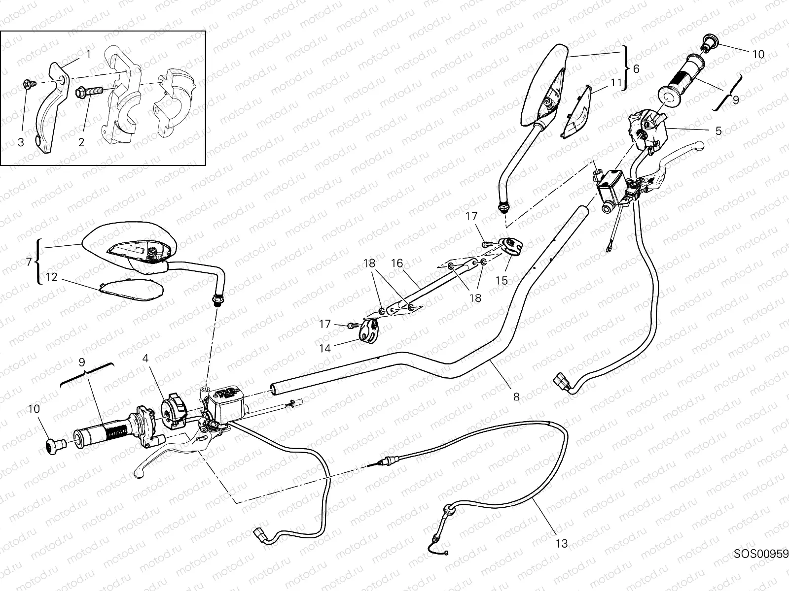 HANDLEBAR [MOD:SCR800DS]
