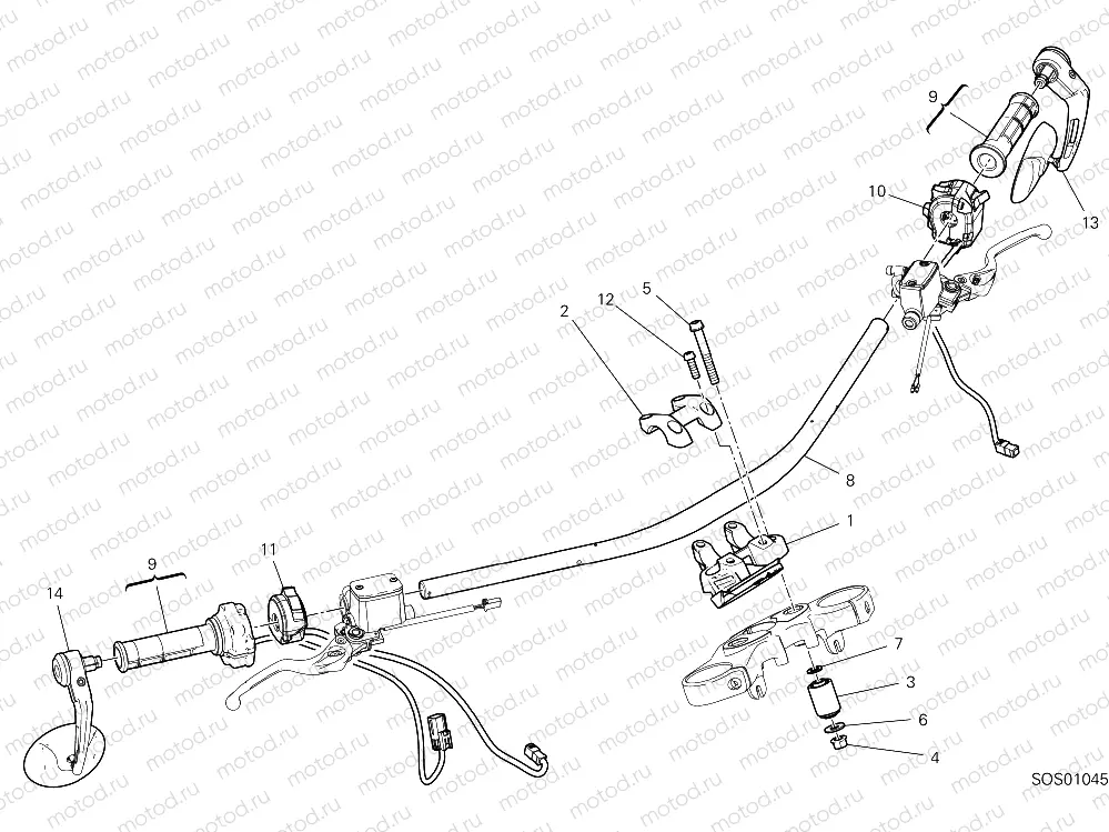 HANDLEBAR [MOD:SCR800FT]