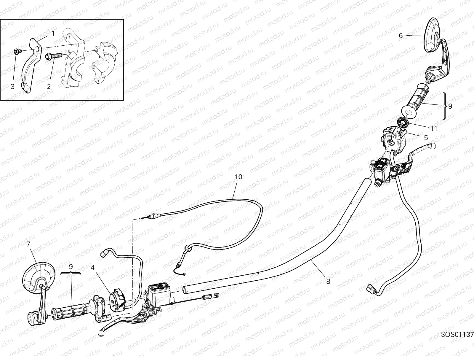 HANDLEBAR [MOD:SCR800NS]
