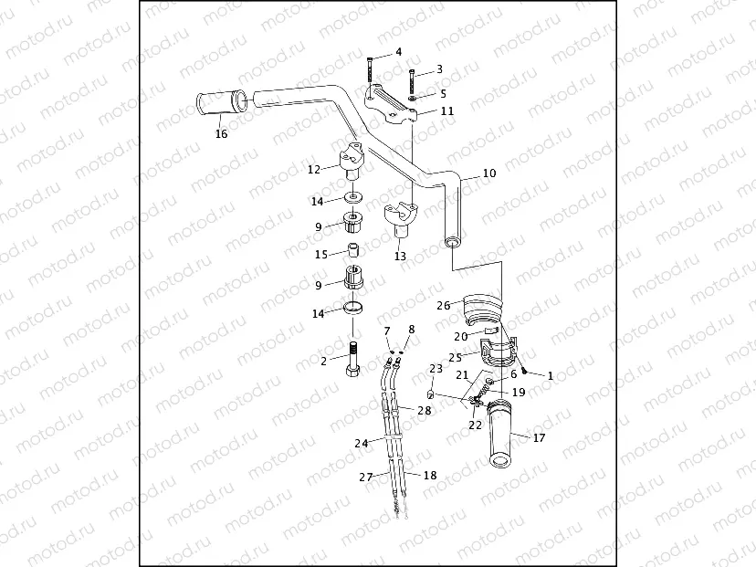 HANDLEBAR & THROTTLE CONTROL (1 OF 2)