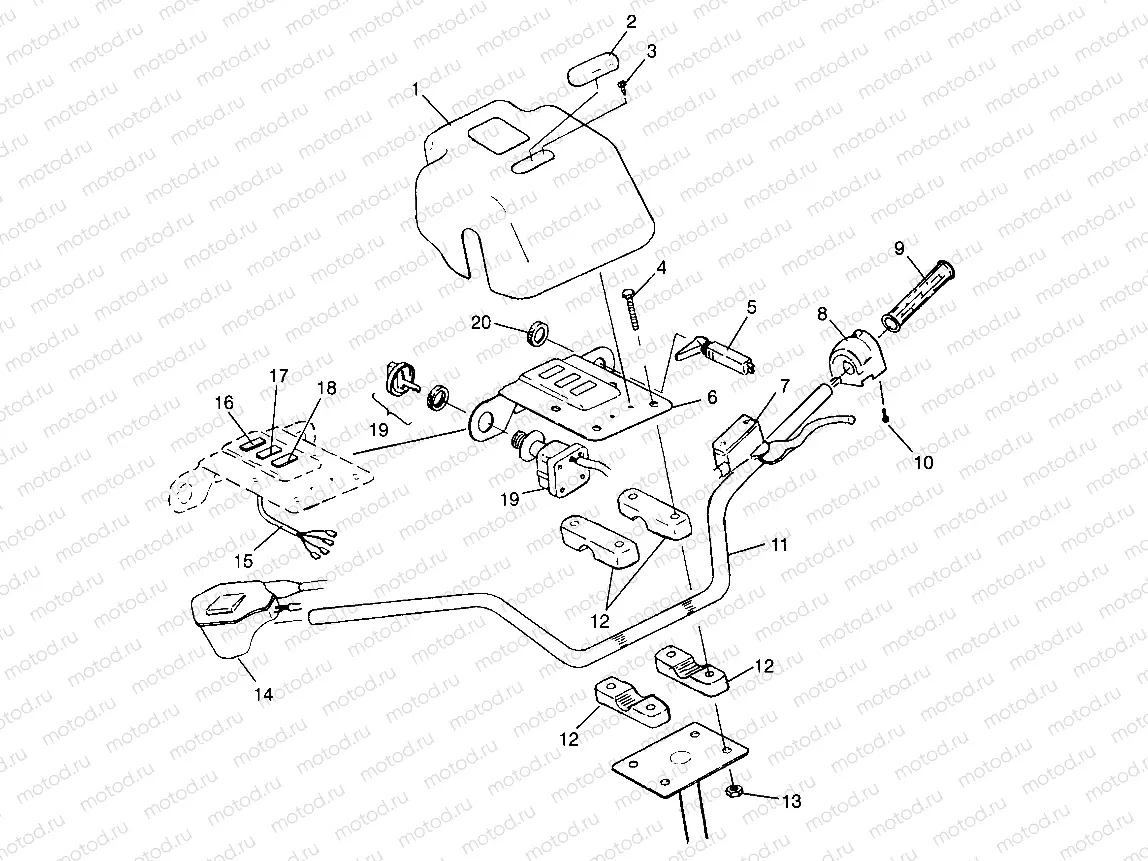 HANDLEBAR XPLORER 300 W969130 (4935903590B010) | HANDLEBAR XPLORER 300 W969130 (4935903590B010)