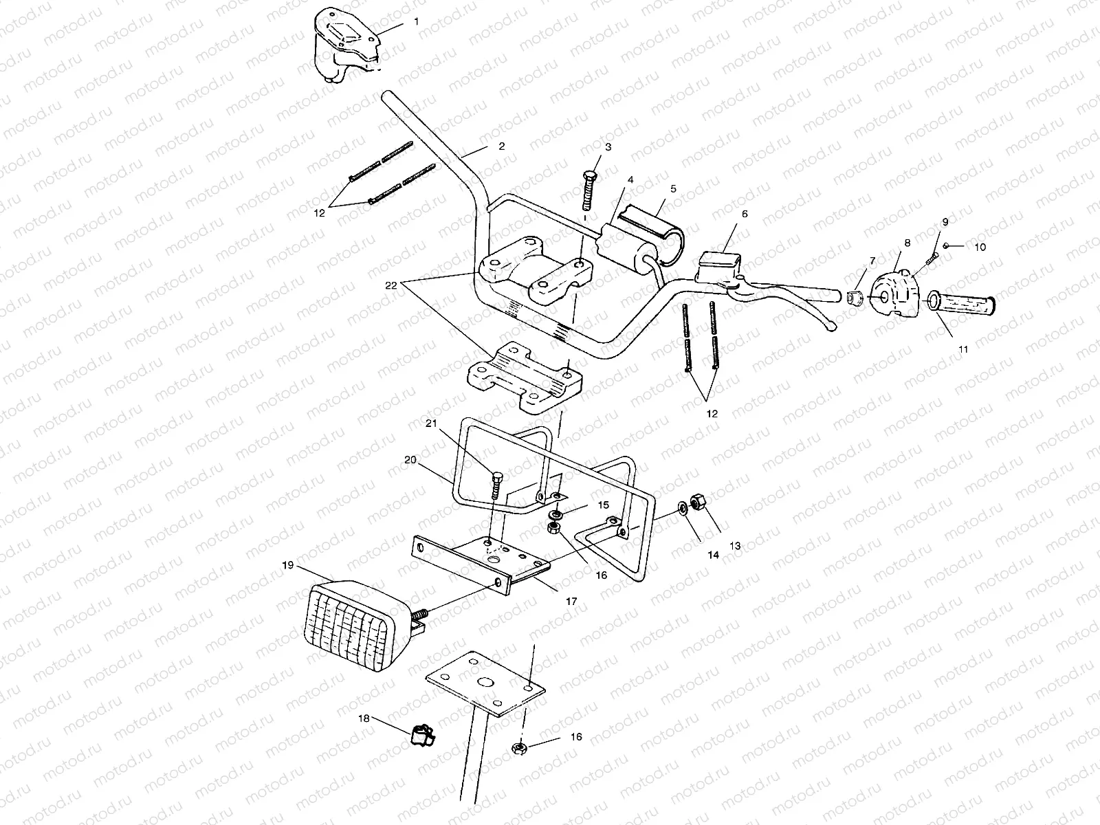 HANDLEBAR/HEADLIGHT - A01BA38CA (4968366836B004) | HANDLEBAR/HEADLIGHT - A01BA38CA (4968366836B004)