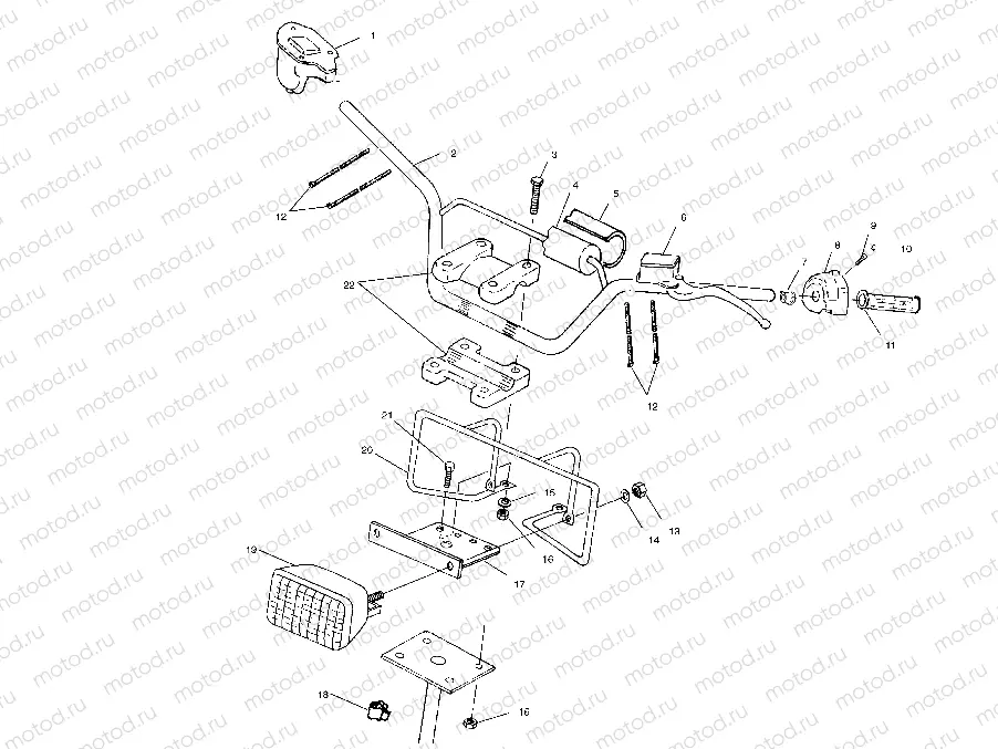 HANDLEBAR/HEADLIGHT - A02BA50AA/AB (4969976997B03) | HANDLEBAR/HEADLIGHT - A02BA50AA/AB (4969976997B03)