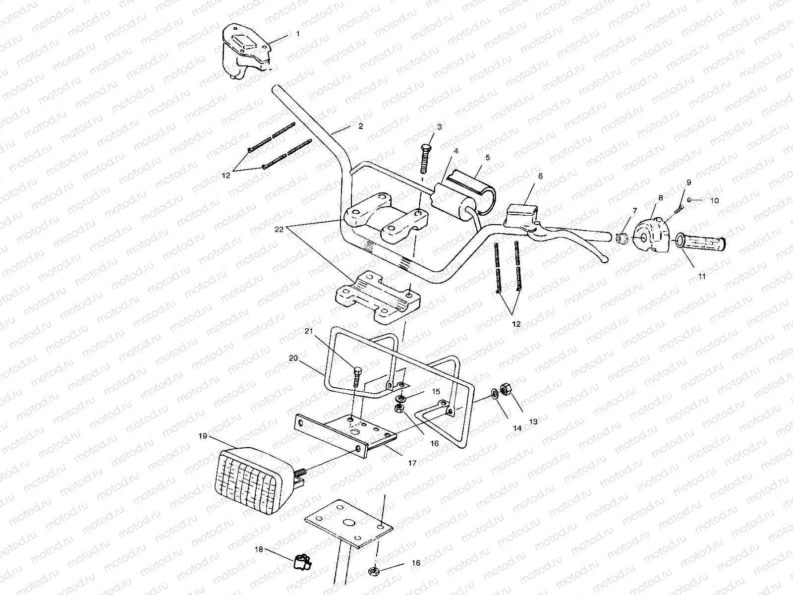 HANDLEBAR/HEADLIGHT - A02BG38CA (4974677467B04) | HANDLEBAR/HEADLIGHT - A02BG38CA (4974677467B04)