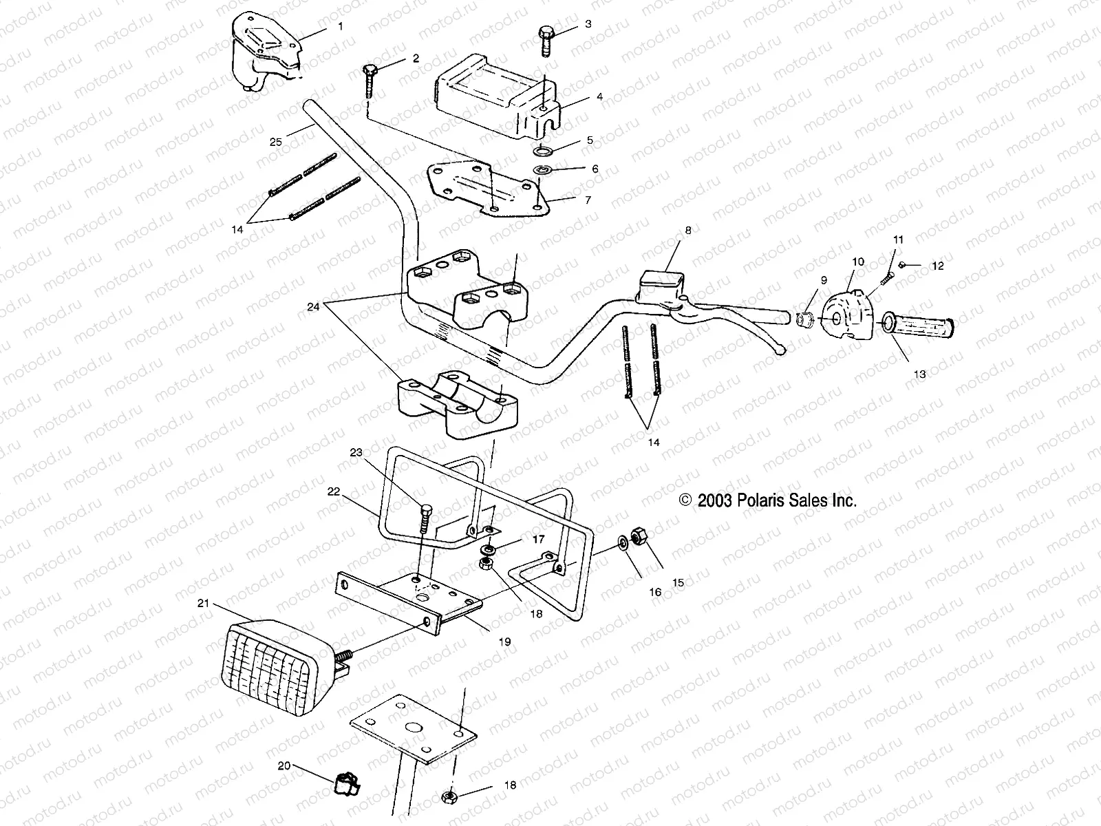 HANDLEBAR/HEADLIGHT - A04BG50AA/FA (4986228622B06) | HANDLEBAR/HEADLIGHT - A04BG50AA/FA (4986228622B06)