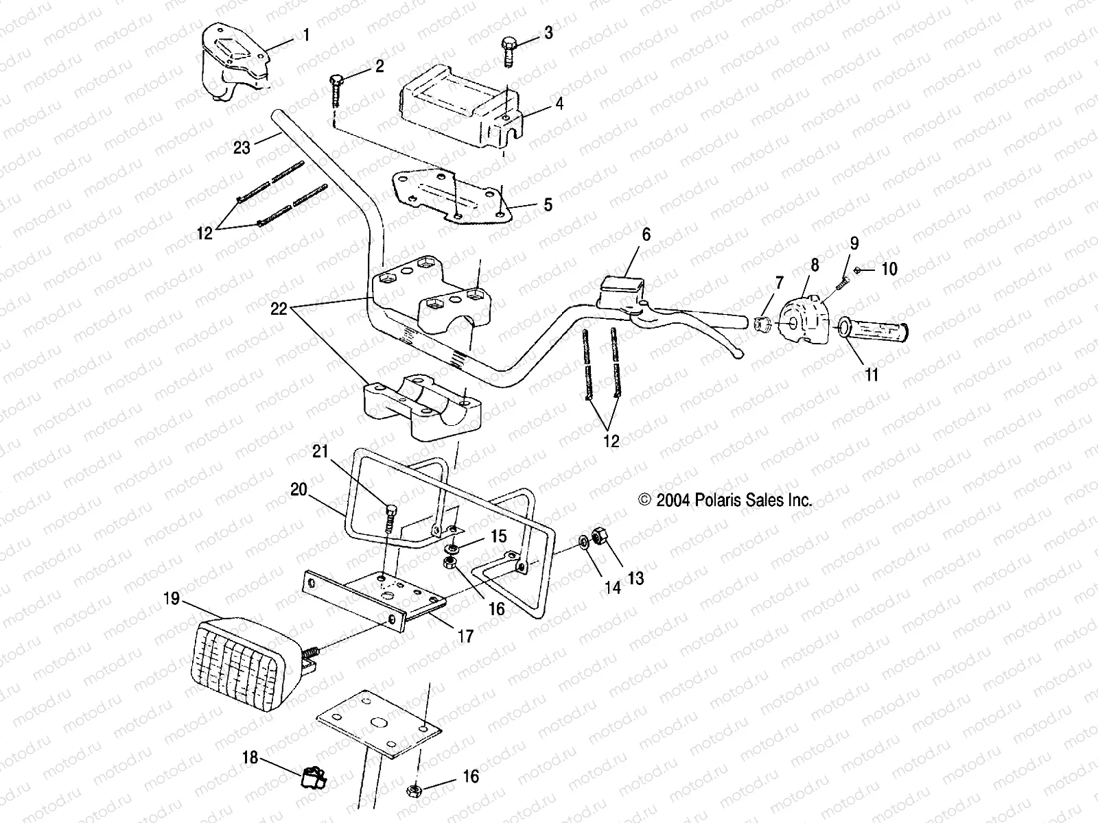 HANDLEBAR/HEADLIGHT - A05BG50AA/FA (4994789478B06) | HANDLEBAR/HEADLIGHT - A05BG50AA/FA (4994789478B06)