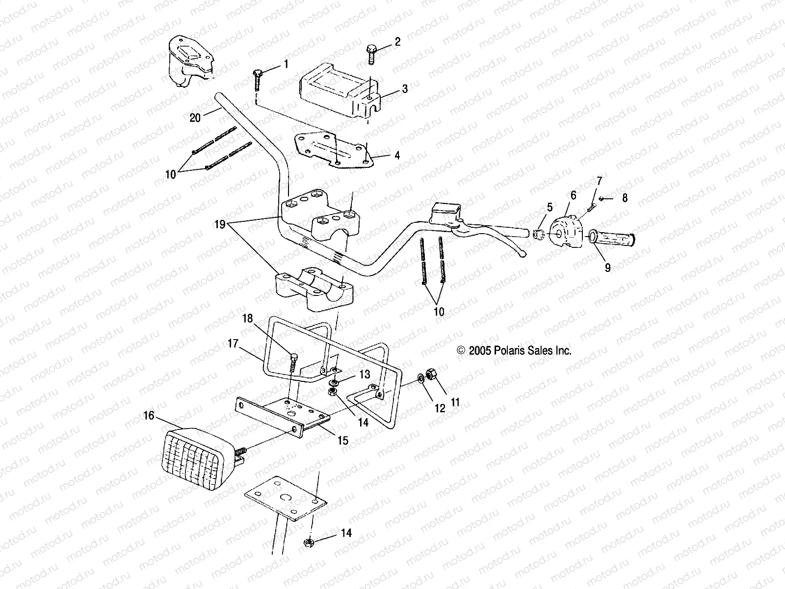 HANDLEBAR/HEADLIGHT - A06BG50AA/FA (4999201549920154B06) | HANDLEBAR/HEADLIGHT - A06BG50AA/FA (4999201549920154B06)