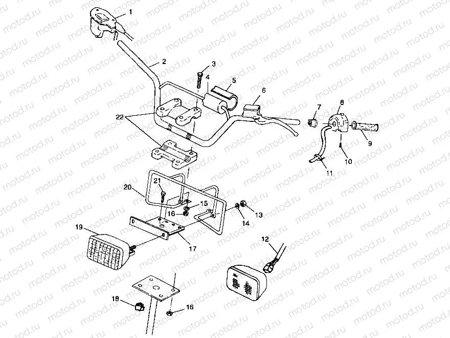 HANDLEBAR/HEADLIGHT - A99BG38CA (4949664966b009) | HANDLEBAR/HEADLIGHT - A99BG38CA (4949664966b009)