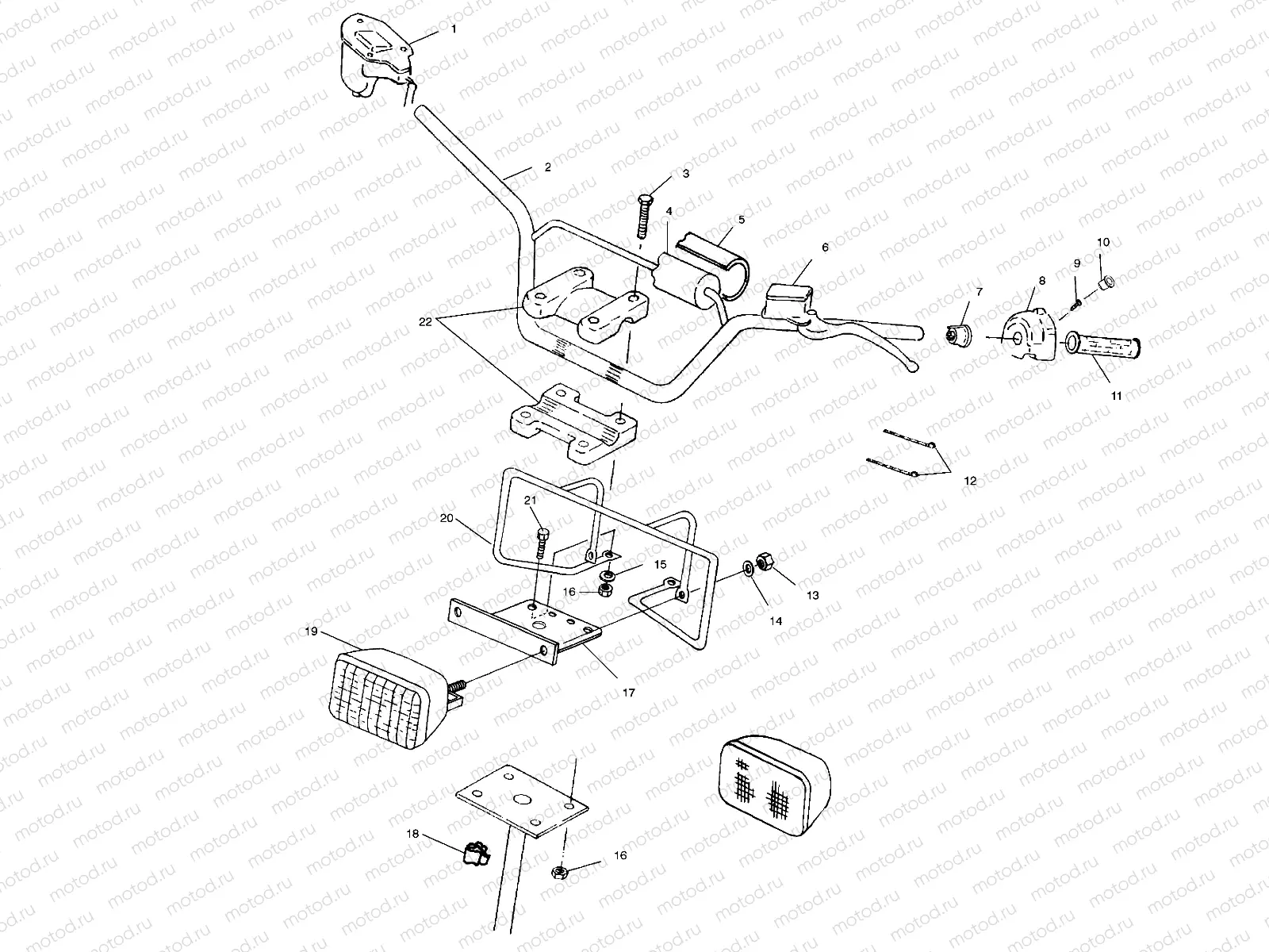 HANDLEBAR/HEADLIGHT - A99BG38CB (4952505250b009) | HANDLEBAR/HEADLIGHT - A99BG38CB (4952505250b009)