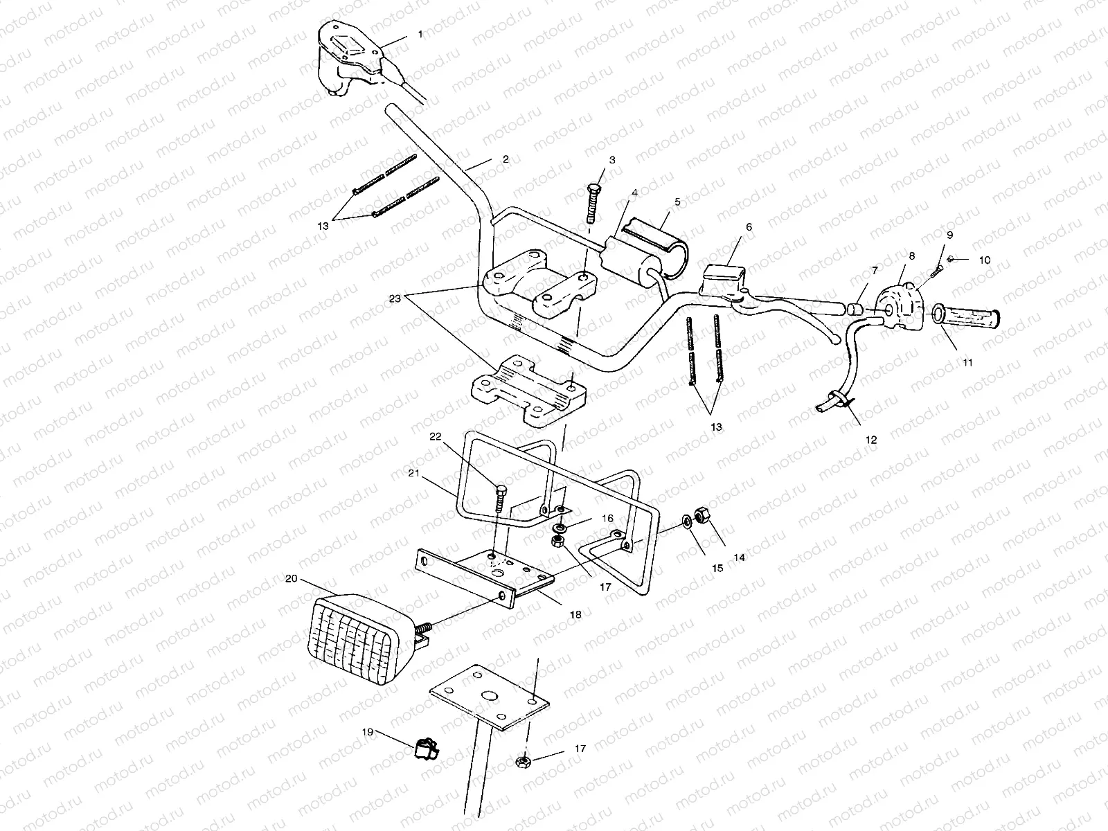 HANDLEBAR/HEADLIGHT - A99BG50AA (4949714971b009) | HANDLEBAR/HEADLIGHT - A99BG50AA (4949714971b009)