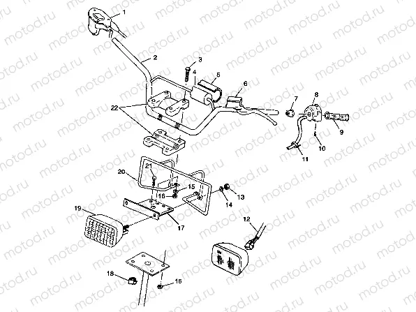 HANDLEBAR/HEADLIGHT Scrambler 400 W98BC38C (4947254725B009) | HANDLEBAR/HEADLIGHT Scrambler 400 W98BC38C (4947254725B009)