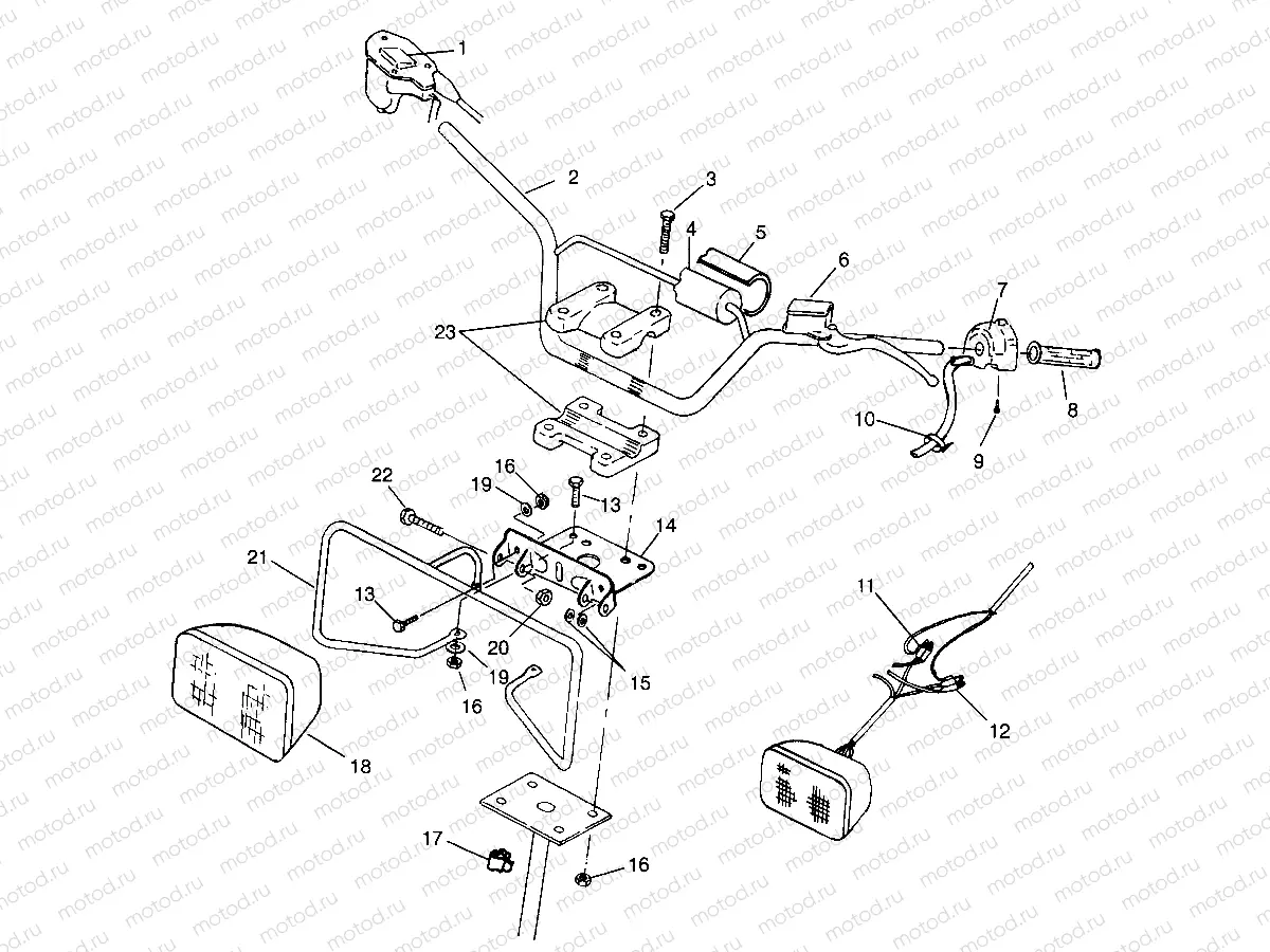 HANDLEBAR/HEADLIGHT Scrambler W967840 (4935823582B008) | HANDLEBAR/HEADLIGHT Scrambler W967840 (4935823582B008)