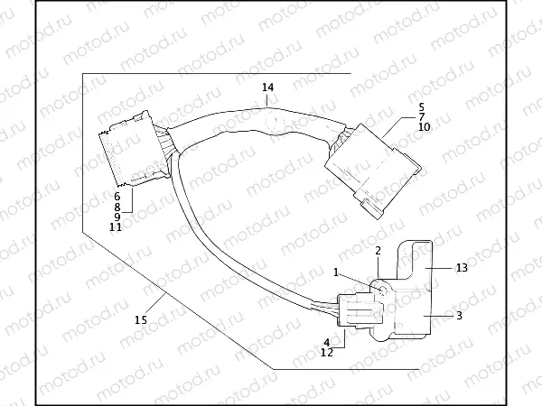 HARNESS, BANK ANGLE SENSOR