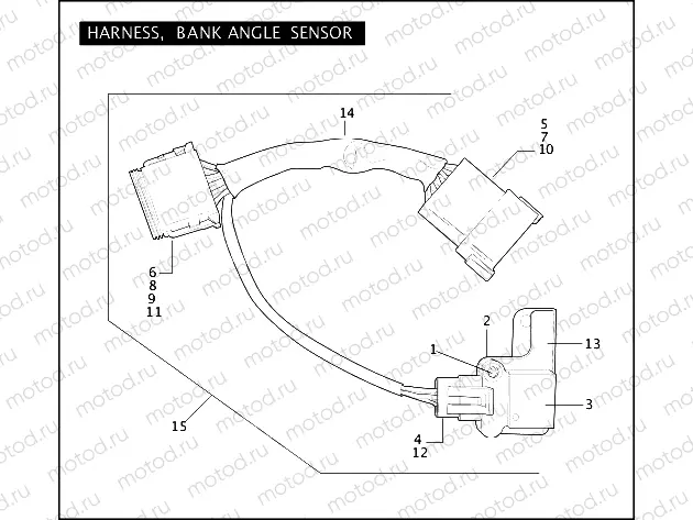 HARNESS, BANK ANGLE SENSOR