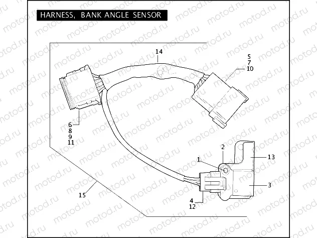HARNESS, BANK ANGLE SENSOR
