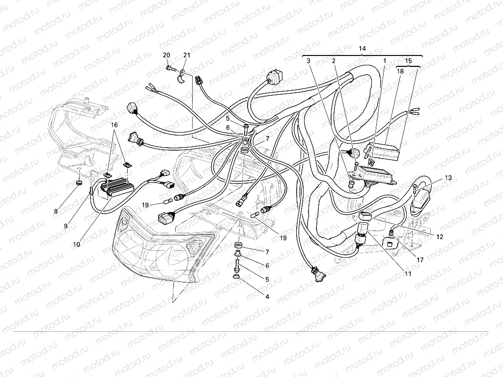 HEAD-LIGHT AND ELECTRIC WIRING
