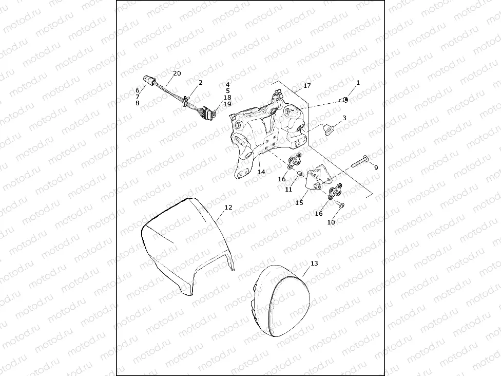 HEADLAMP AND FAIRING