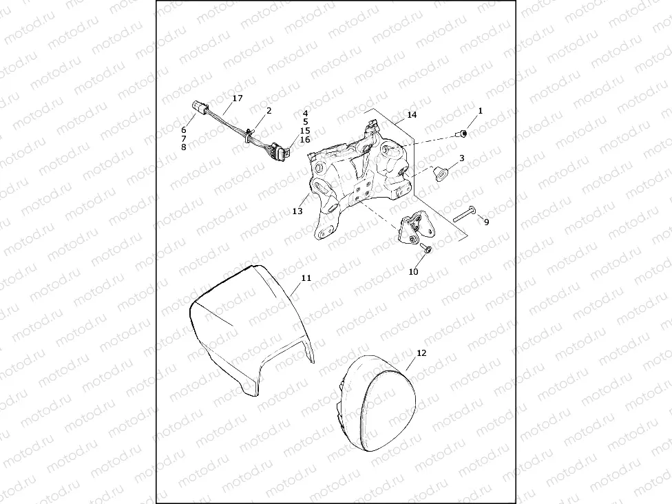 HEADLAMP AND FAIRING