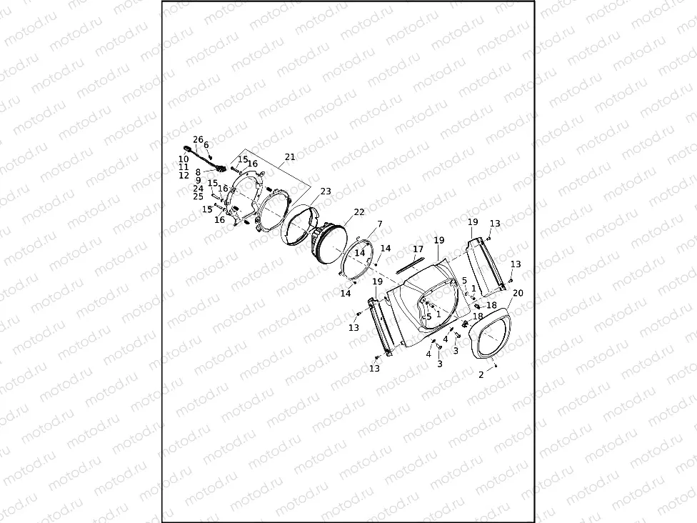 HEADLAMP AND NACELLE - FLFBS