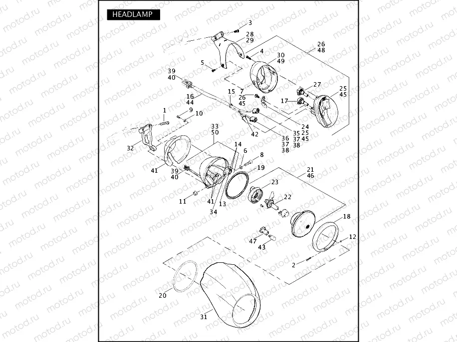 HEADLAMP (CONTINUED)
