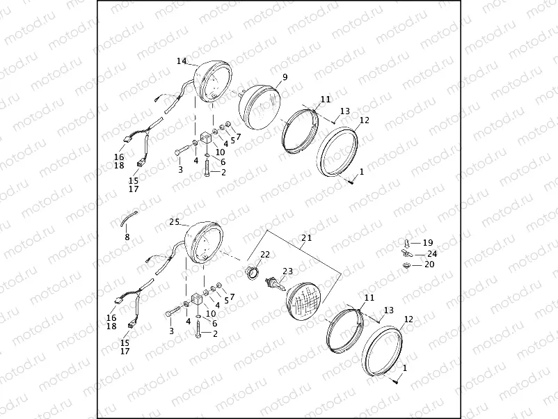 HEADLAMP - FLSTC/I & FLSTF/I
