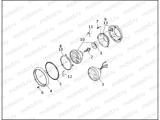 HEADLAMP - FXRP FAIRING