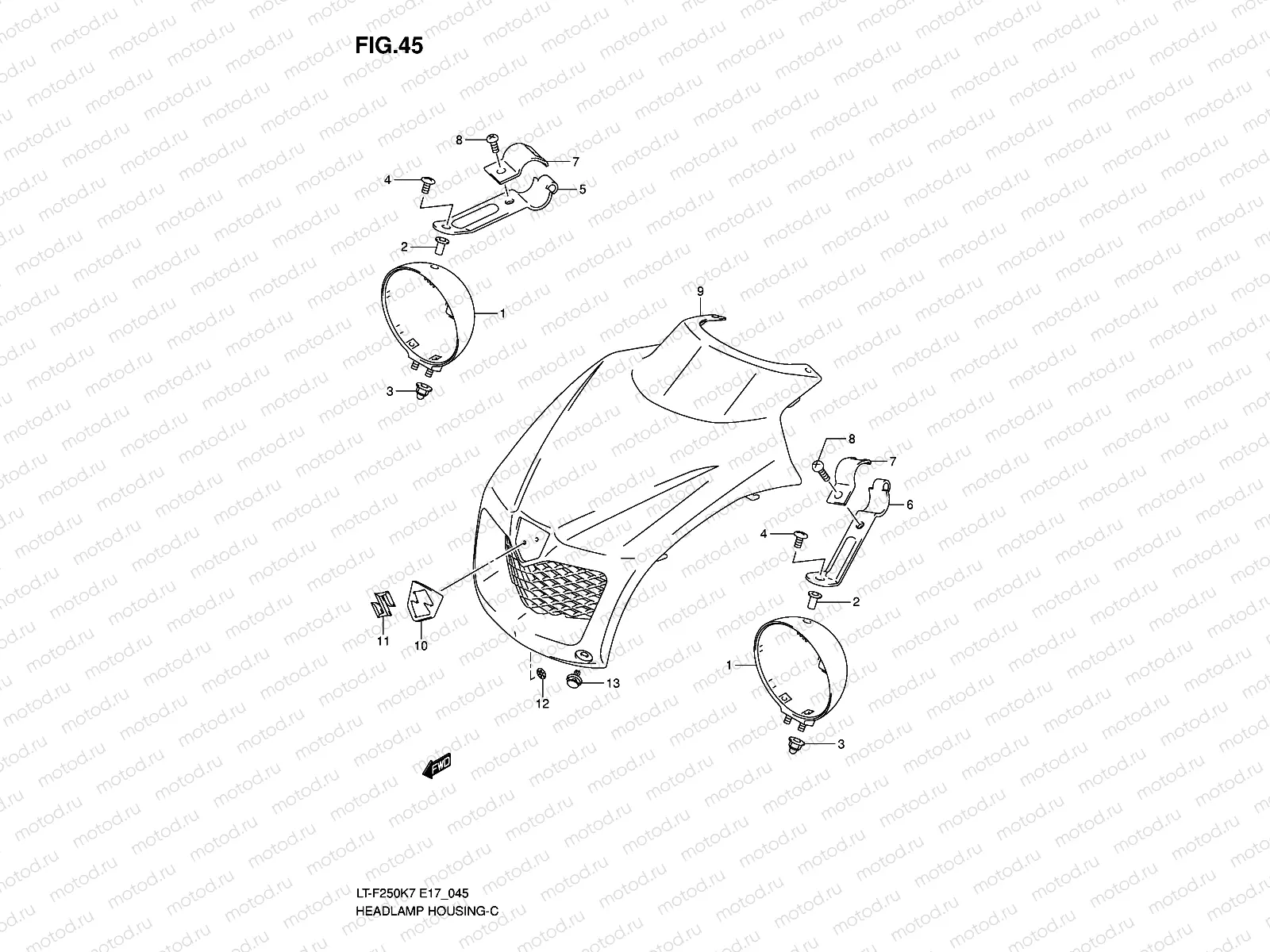 HEADLAMP HOUSING (E4)