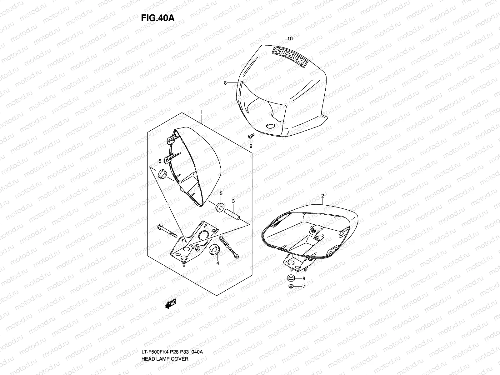 HEADLAMP HOUSING (MODEL K7)