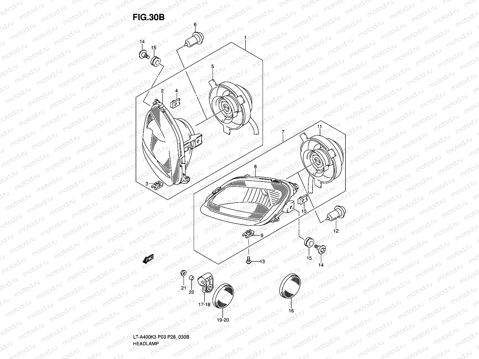HEADLAMP (MODEL K6/K7)