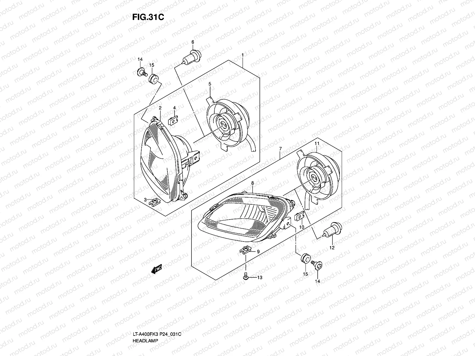 HEADLAMP (MODEL K6/K7)