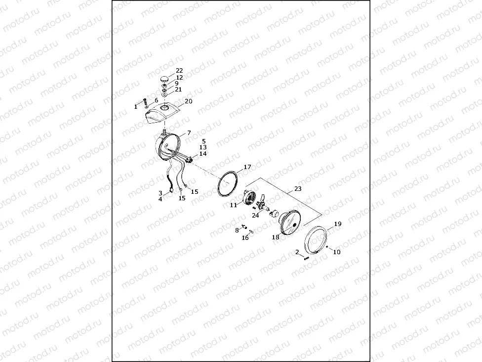 HEADLAMP - XL883L, XL1200T
