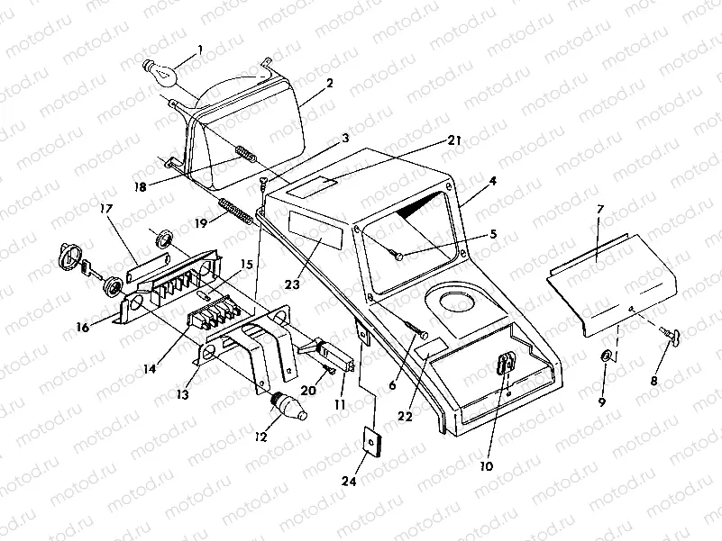 HEADLIGHT ASM. 350 4X4 (4919831983008A) | HEADLIGHT ASM. 350 4X4 (4919831983008A)