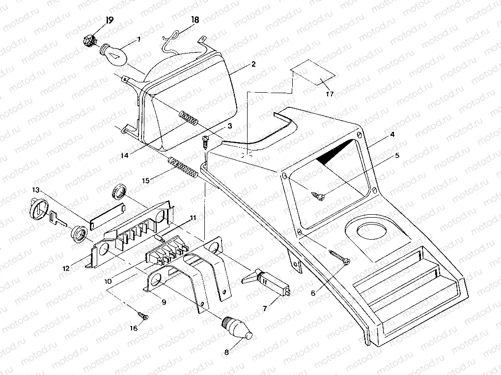 HEADLIGHT ASSEMBLY 250 4x4 / W928127 (4922872287A011) | HEADLIGHT ASSEMBLY 250 4x4 / W928127 (4922872287A011)