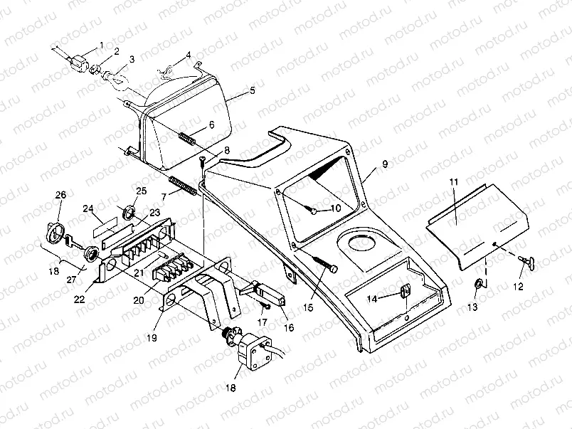HEADLIGHT ASSEMBLY  2x4 400L W957540 (4930093009A014) | HEADLIGHT ASSEMBLY  2x4 400L W957540 (4930093009A014)