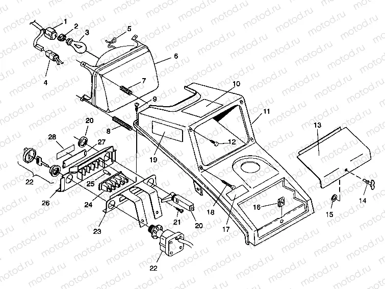 HEADLIGHT ASSEMBLY 6X6 350L S938739 (4924362436010A) | HEADLIGHT ASSEMBLY 6X6 350L S938739 (4924362436010A)