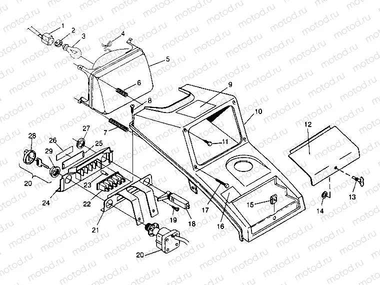 HEADLIGHT ASSEMBLY Sport 400L W958540 (4930133013A014) | HEADLIGHT ASSEMBLY Sport 400L W958540 (4930133013A014)