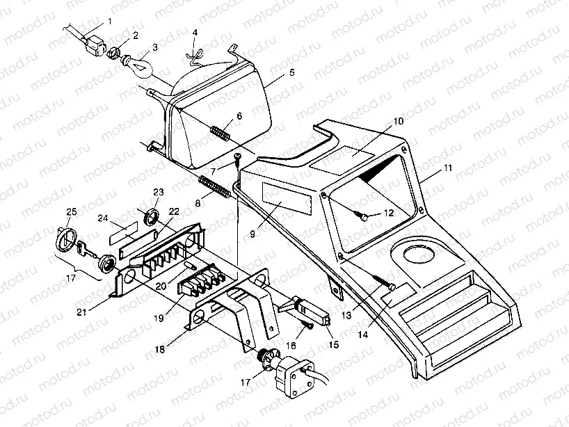 HEADLIGHT ASSEMBLY Trail Boss W948527 (4926822682A012) | HEADLIGHT ASSEMBLY Trail Boss W948527 (4926822682A012)
