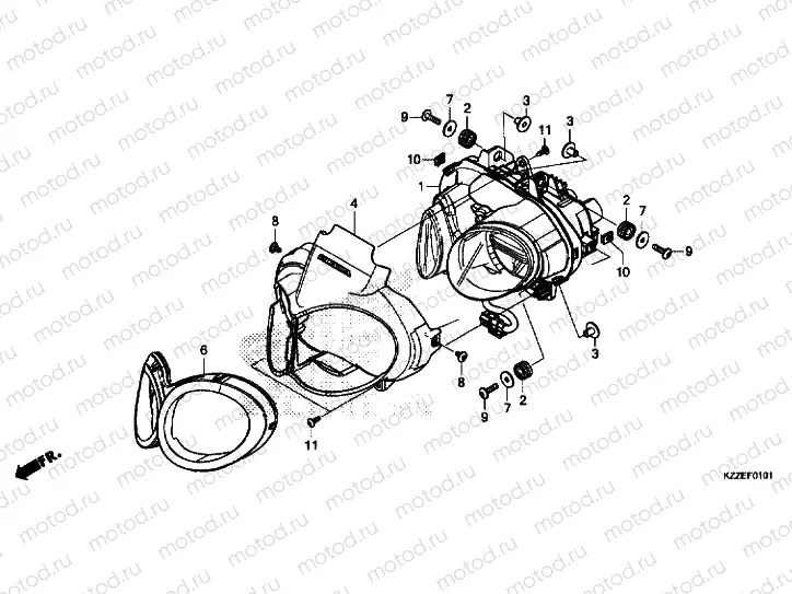 HEADLIGHT (CRF250RL / RLA)