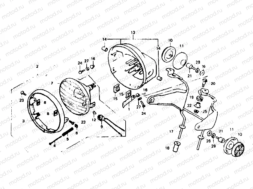 Headlight (FZ,FA,FB,FC) (DK,DM,SA,U)