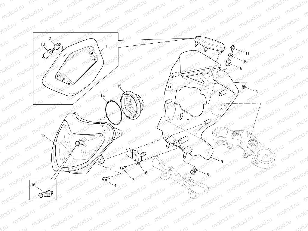 Headlight & instr. panel