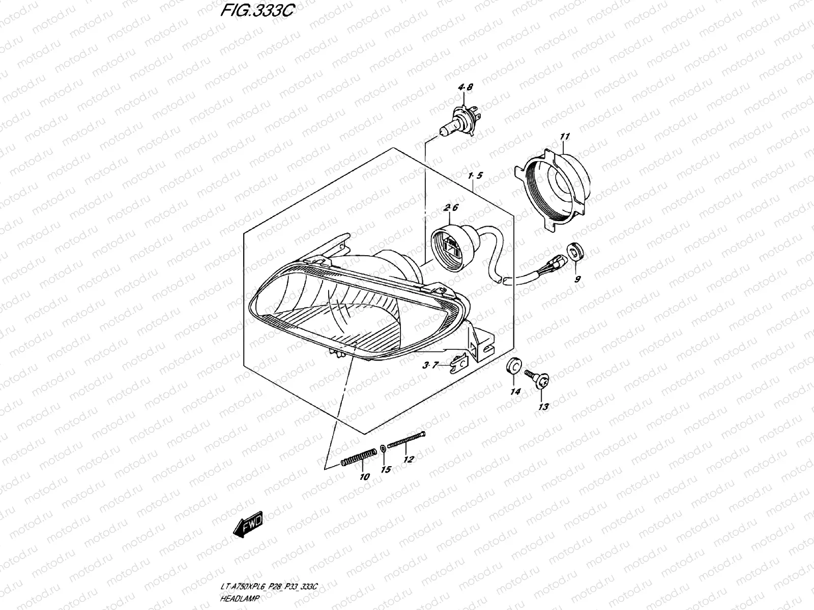 HEADLIGHT (LT-A750XPL6 P33)