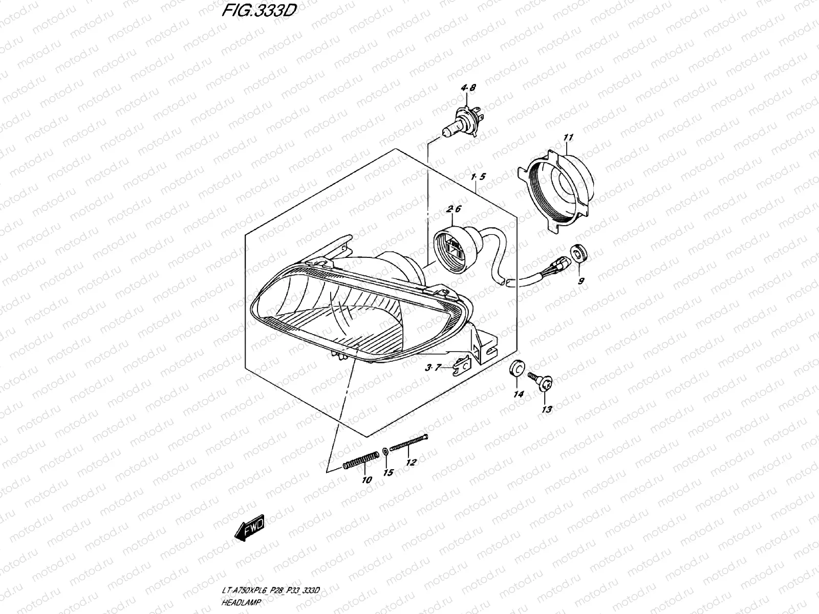 HEADLIGHT (LT-A750XPZL6 P33)
