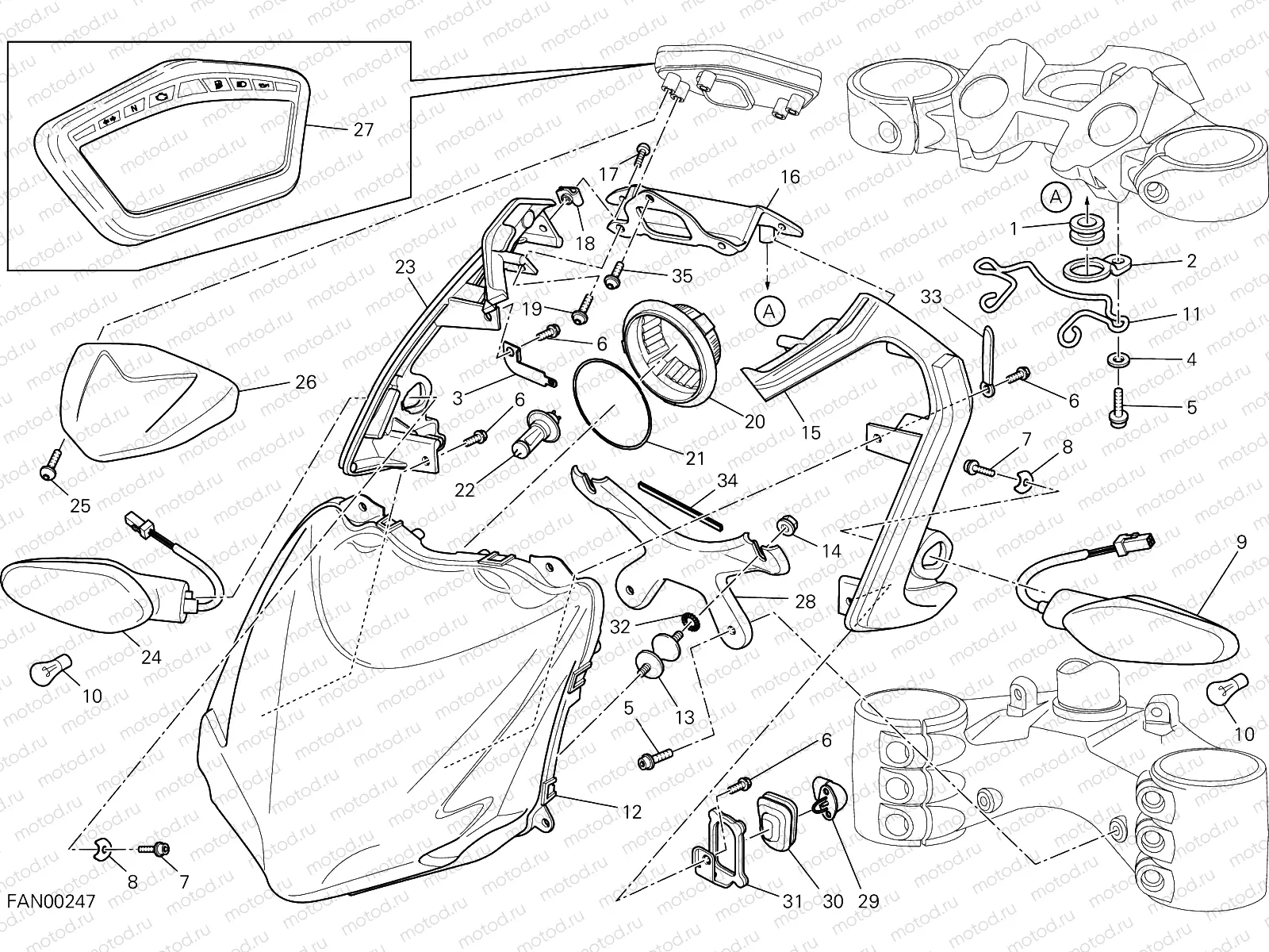 HEADLIGHT [MOD:F848;XST:AUS,EUR,FRA,JAP]