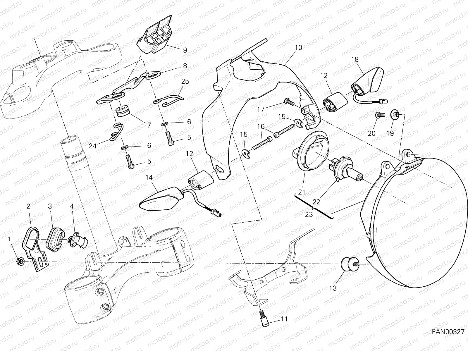 HEADLIGHT [MOD:M 1200R;XST:AUS,BLG,EUR,JAP]